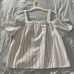 Love tree crop top striped top